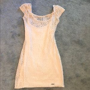 Abercrombie and Fitch white lace bodycon dress